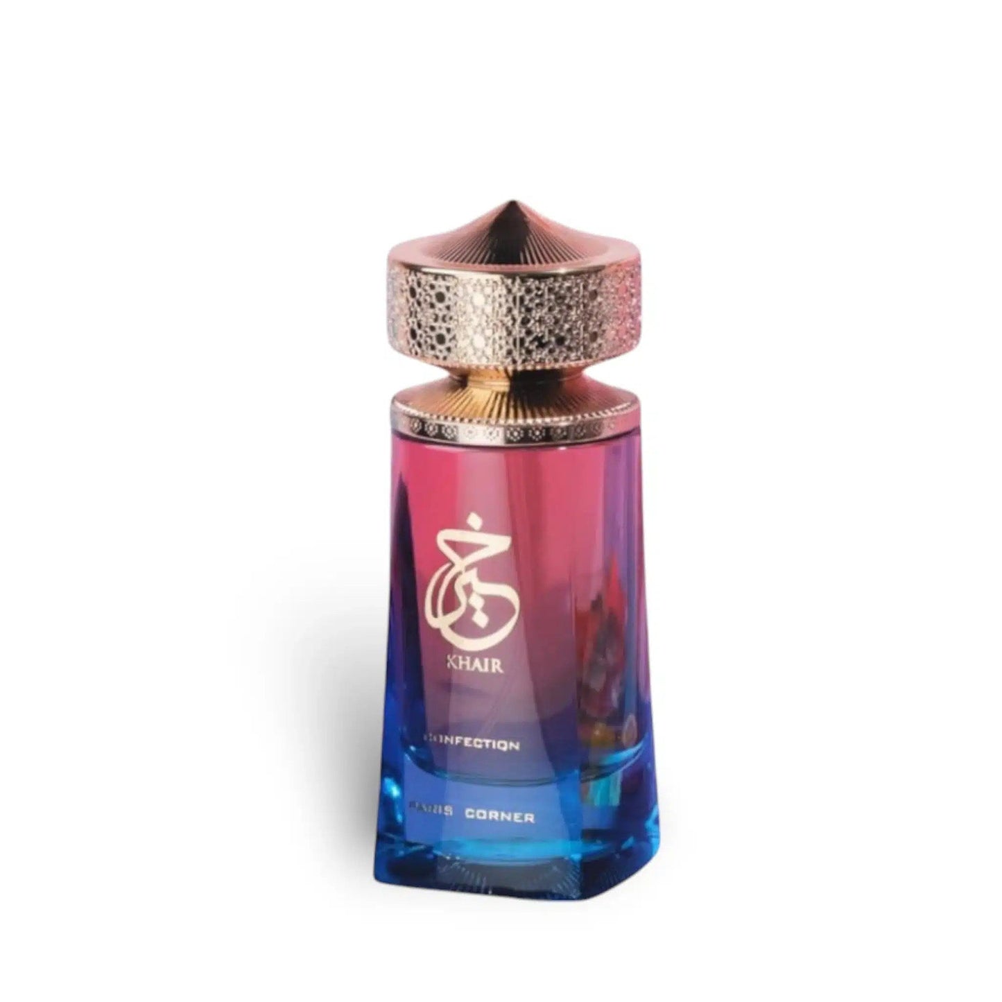 Retail packaging and bottle of Khair Confection 100ml EDP by Paris Corner