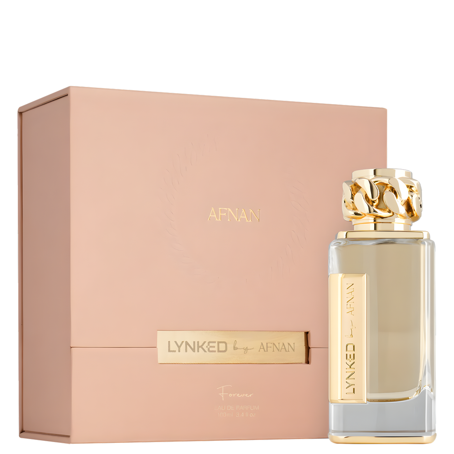 Lynked Forever Perfume 100ml EDP Afnan floral fruity fragrance for women with peach box