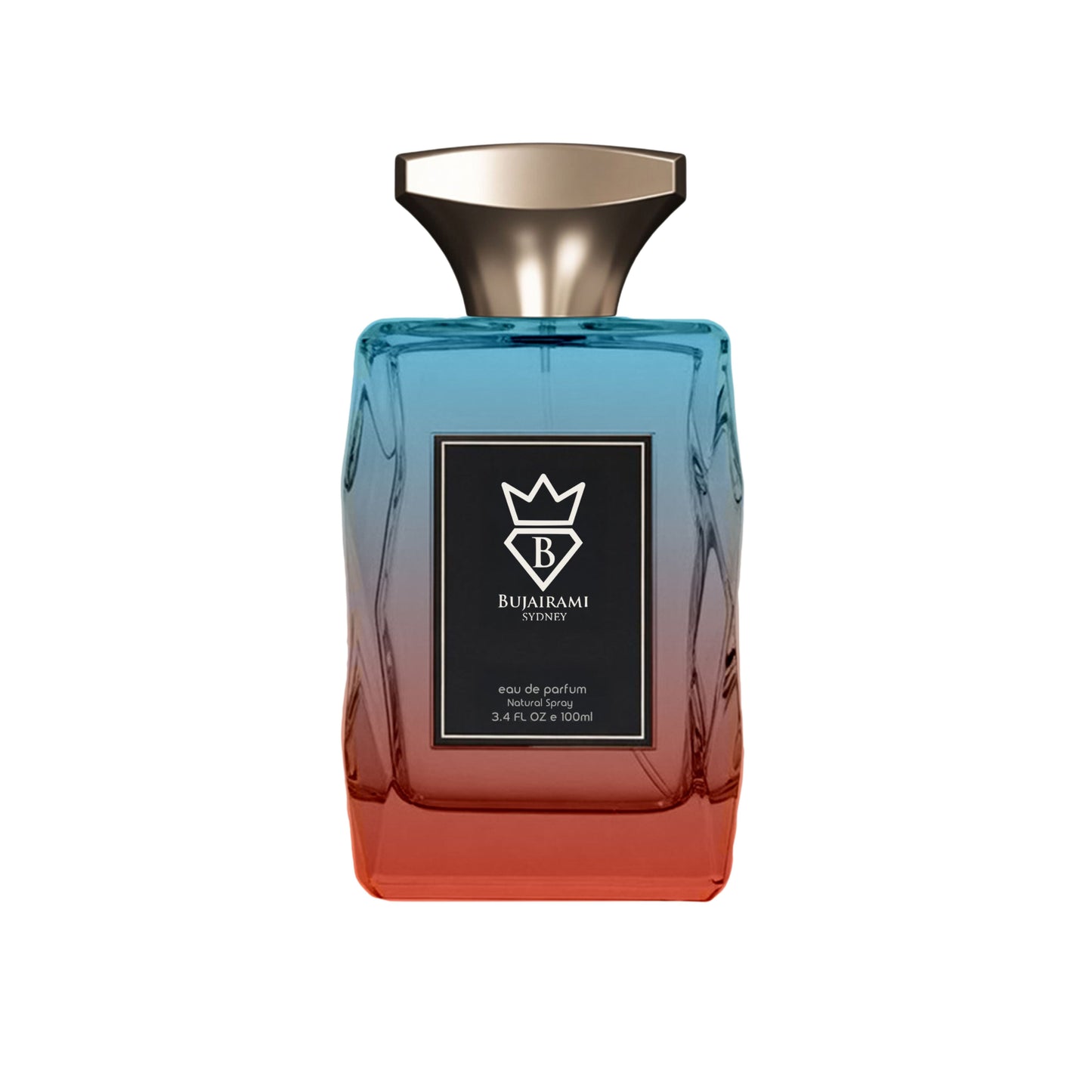 Ghost Perfume bottle with gradient design and brand logo on a white background