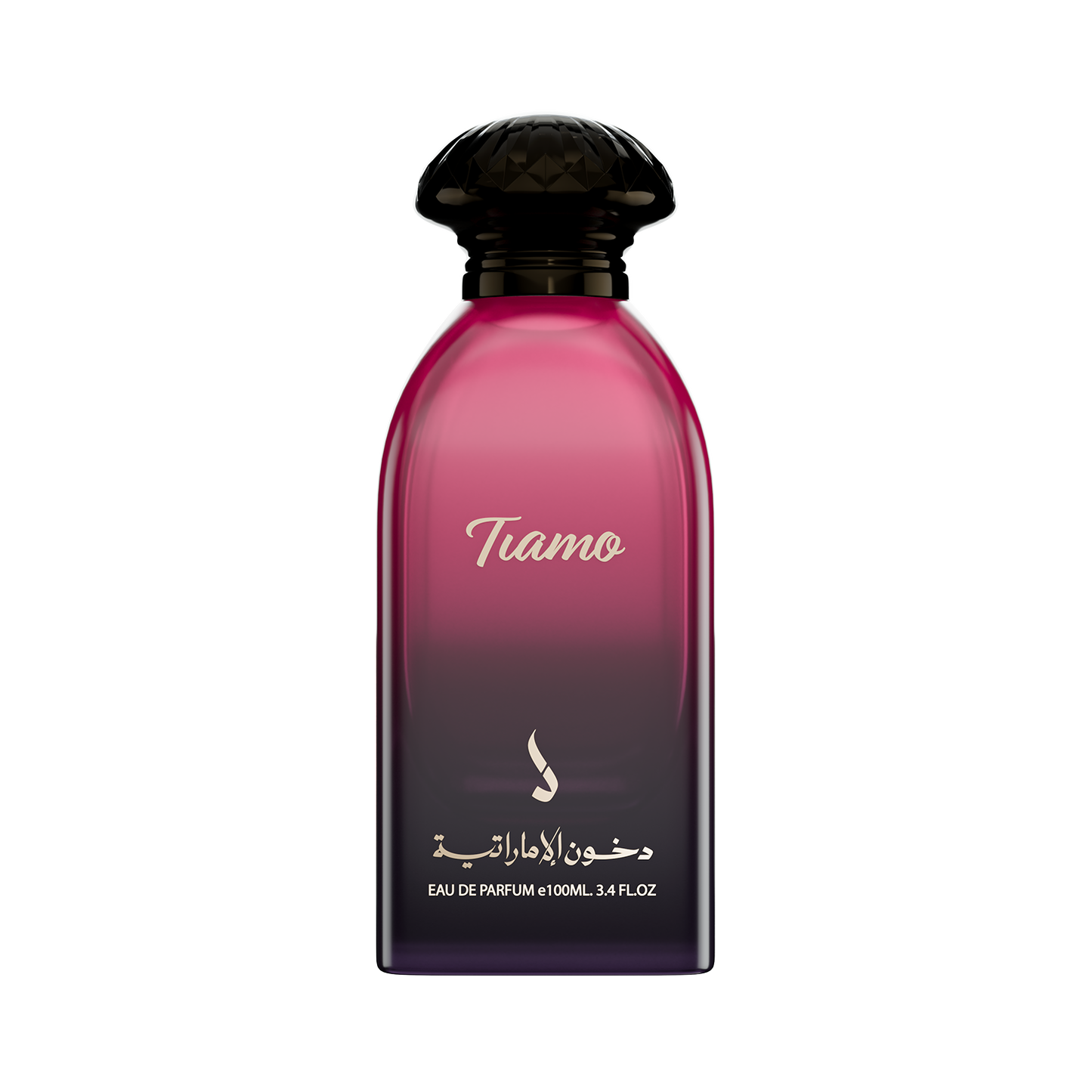 Tiamo perfume bottle on a white background