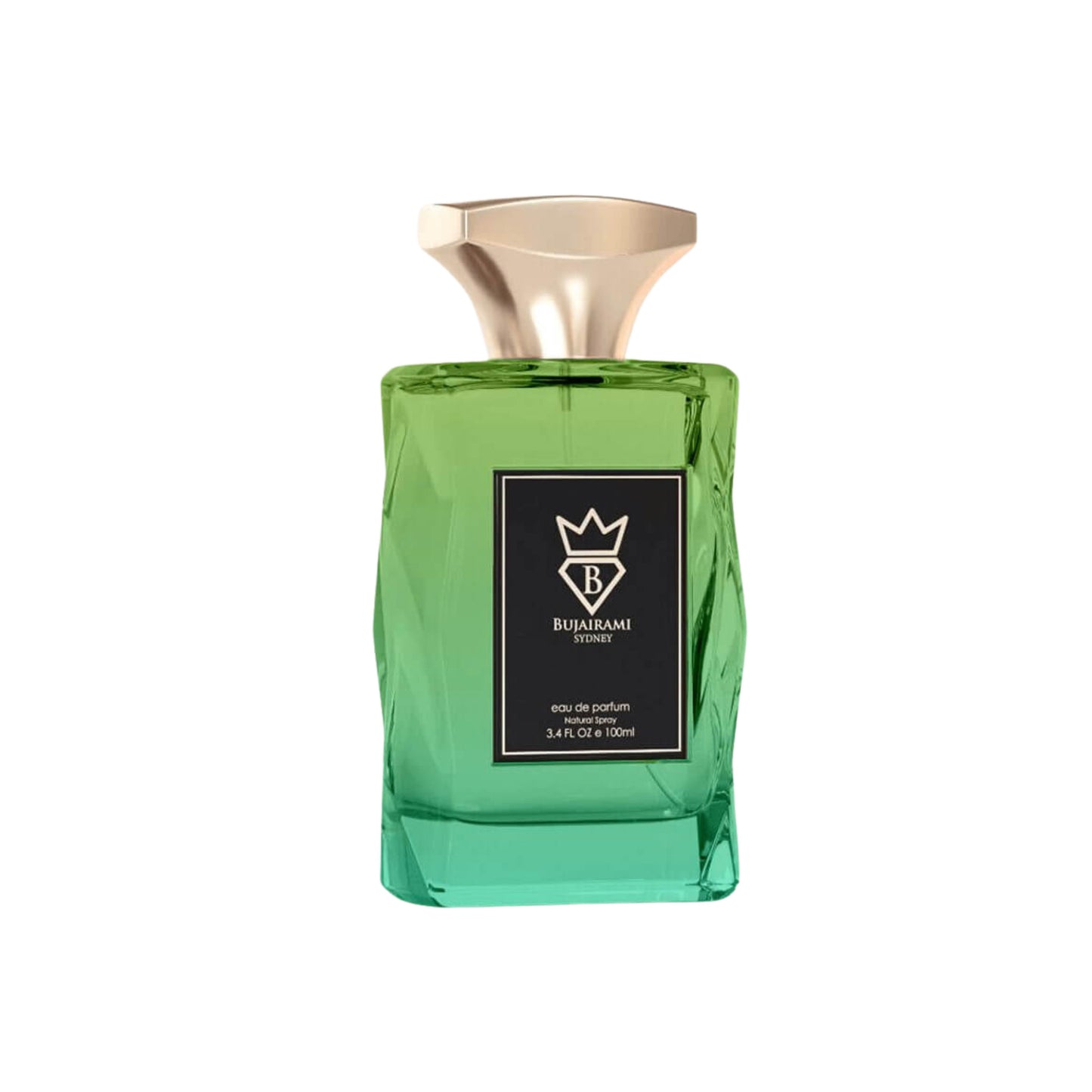 Vice City perfume bottle with gold cap on a white background