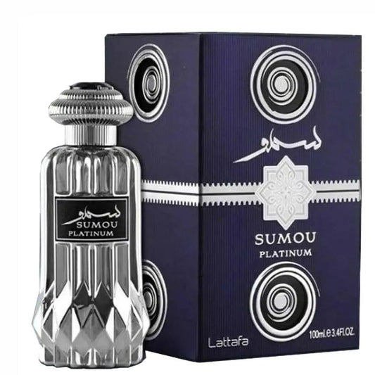 Lattafa Sumou Platinum Perfume 100ml EDP Box and Bottle for Unisex