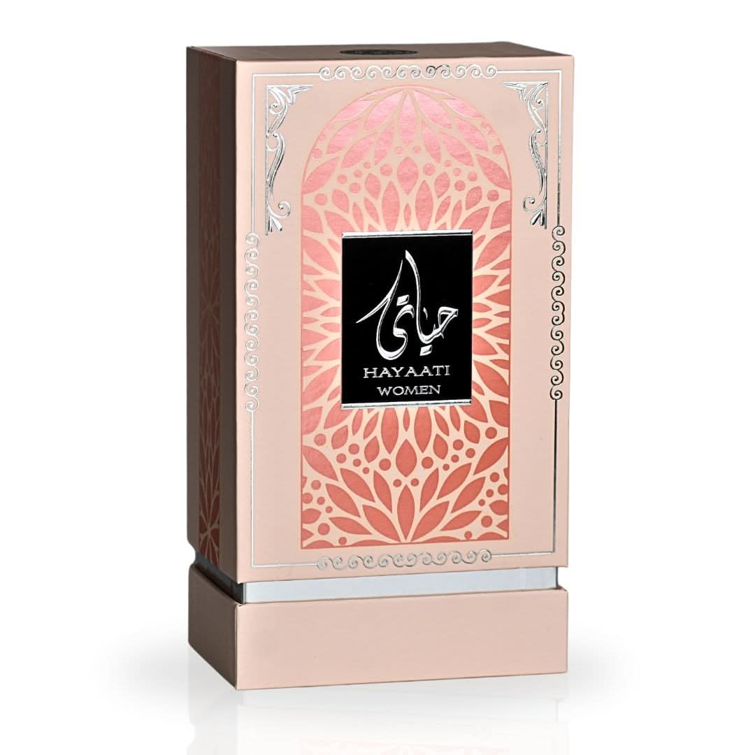 Hayaati Women perfume packaging on a white background