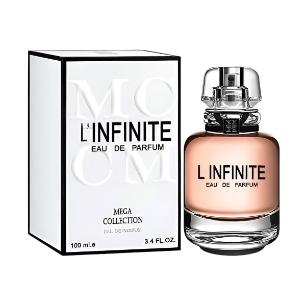 L'Infinite Eau de Parfum bottle and packaging on a white background