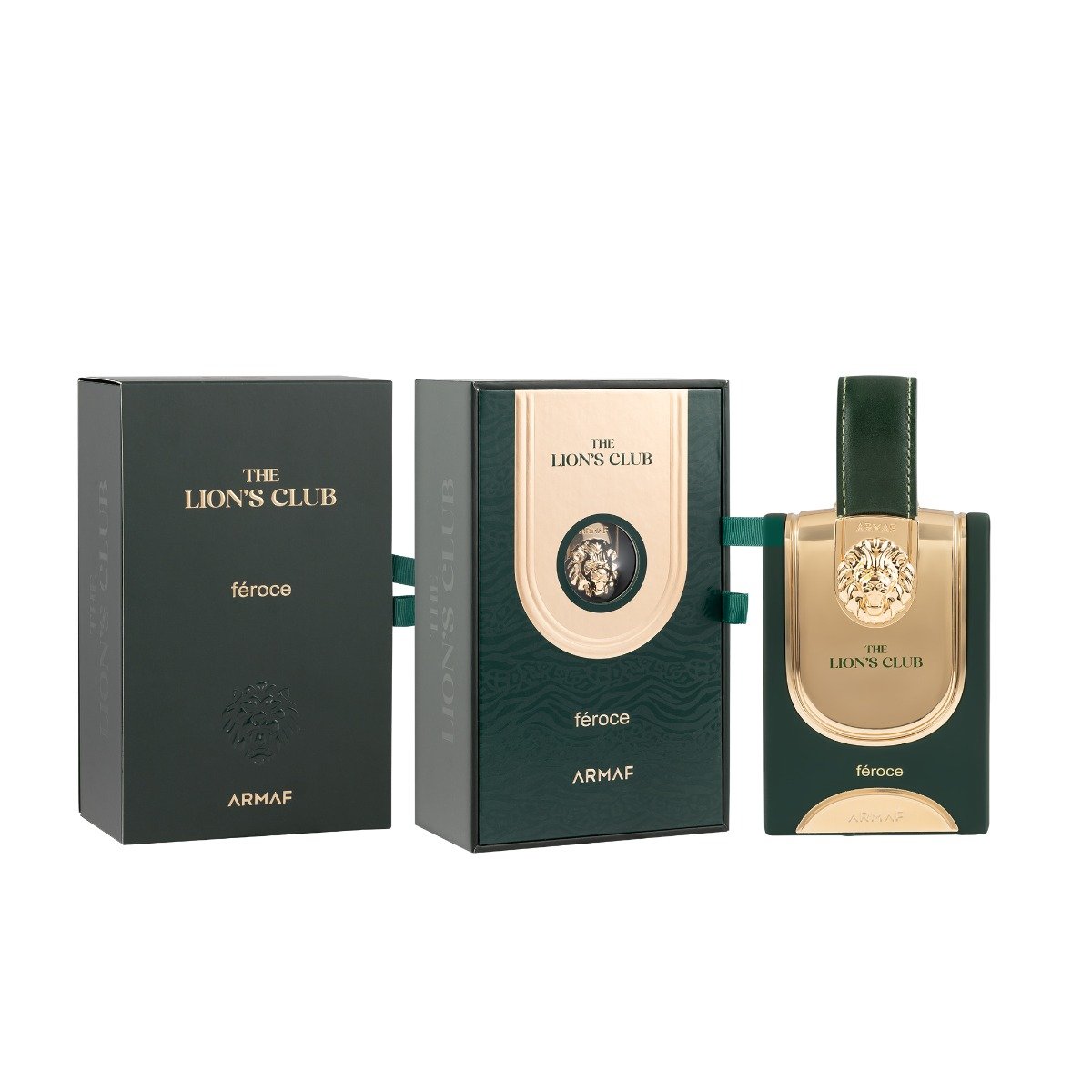 ARMAF The Lion's Club feroce perfume set on a white background
