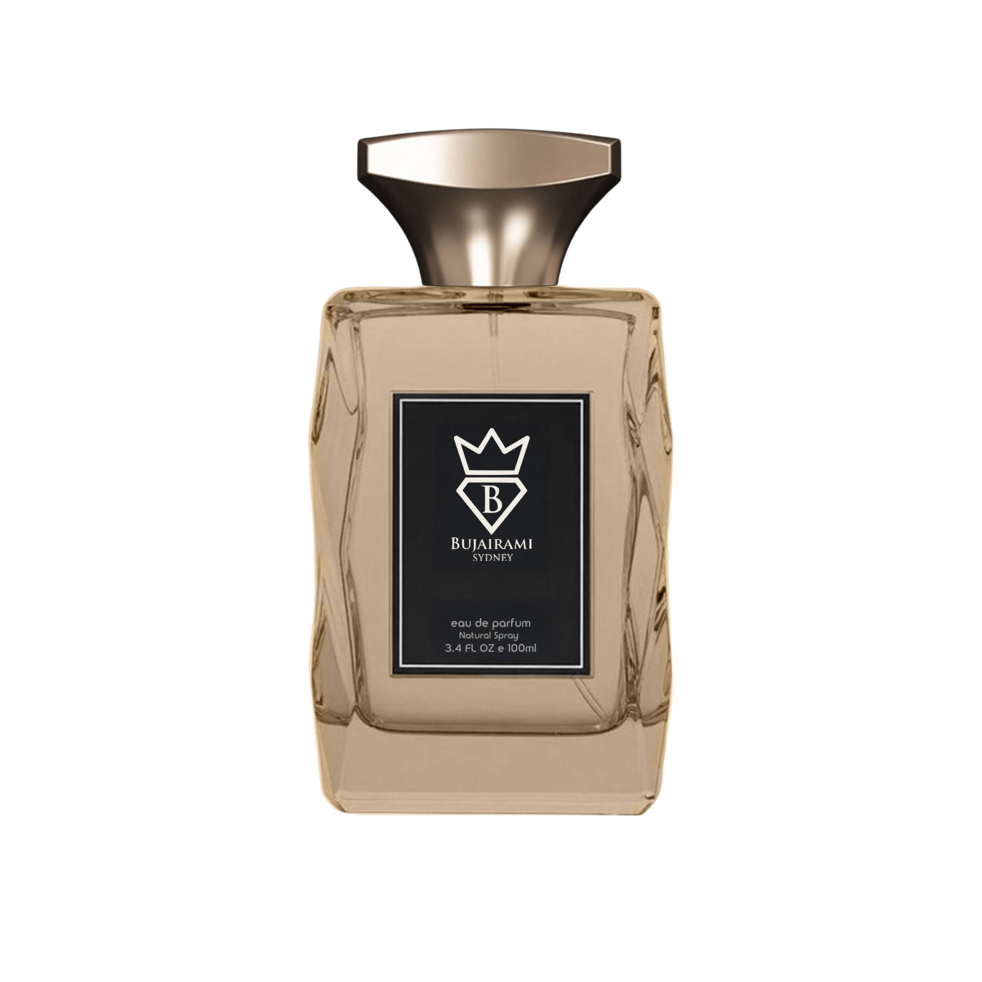 Milk Therapy Perfume bottle with a gold cap and black label on a white background
