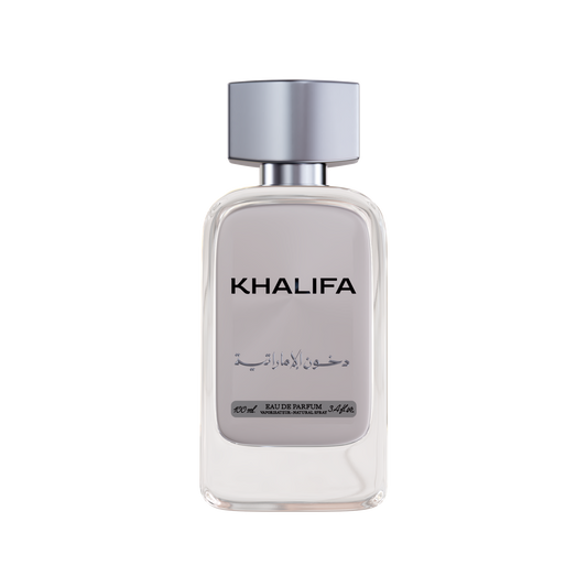 Khalifa Perfume bottle on a white background