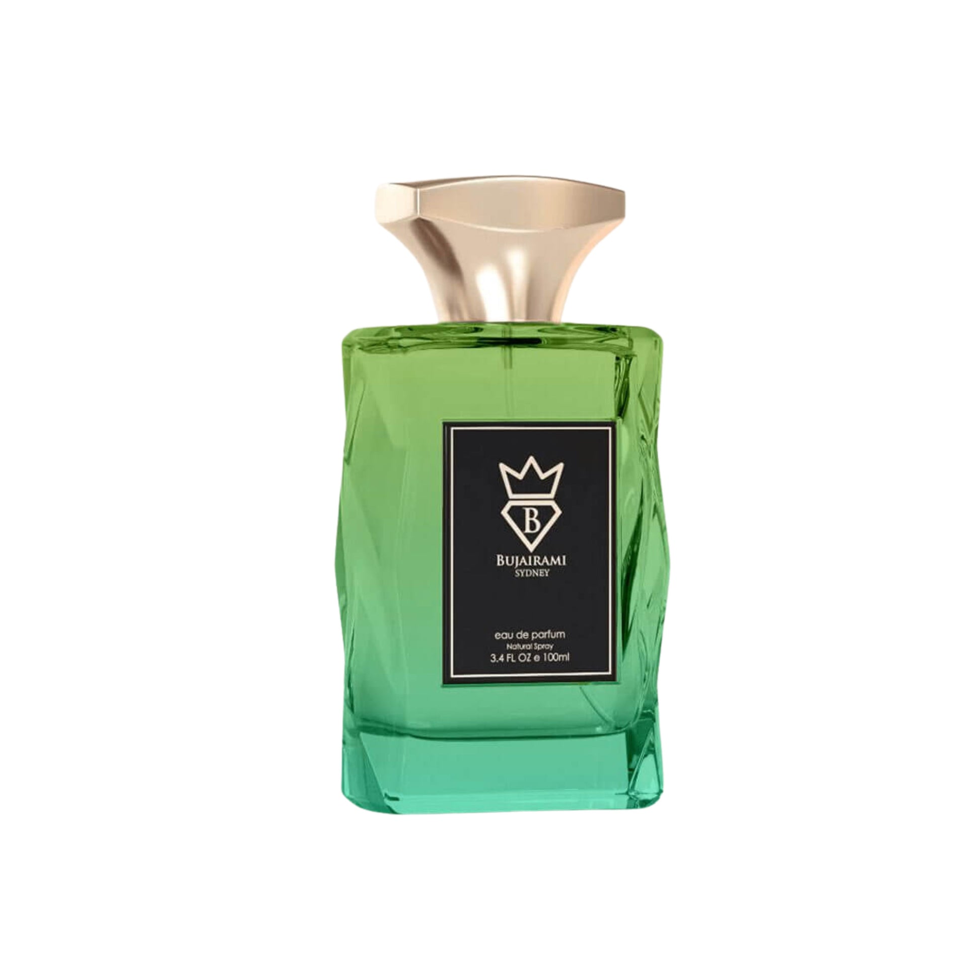 Vice City perfume bottle with gold cap on a white background